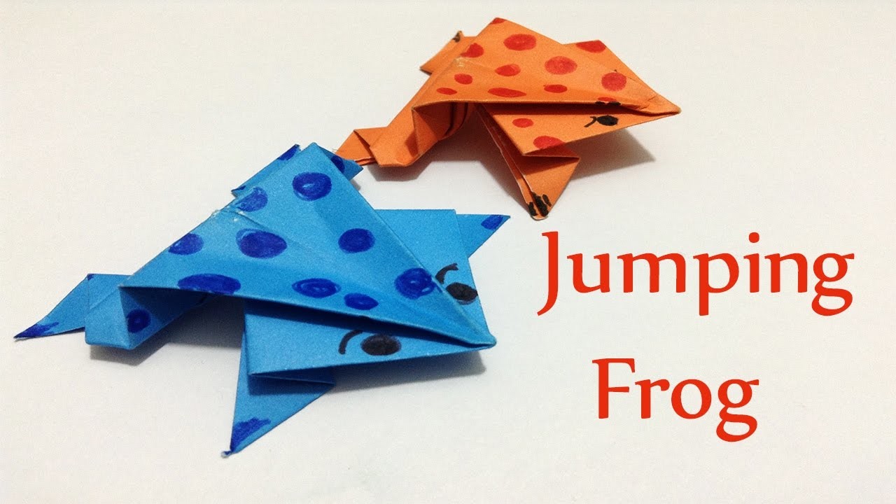 How to Easily make a Jumping Paper Frog