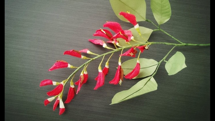 How To Make Ceibo Flower From Crepe Paper - Craft Tutorial