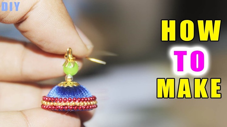 How to Make Earrings With Silk Thread | latest silk thread bangles designs