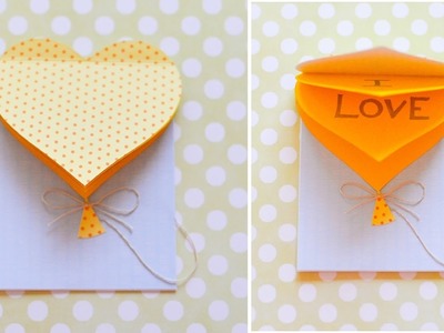 How to Make - Greeting Card Valentine's Day Heart - Step by Step DIY | Kartka Walentynki Serce
