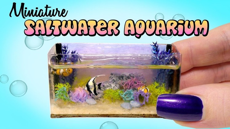 Miniature Saltwater Aquarium Tutorial. DIY Dolls.Dollhouse
