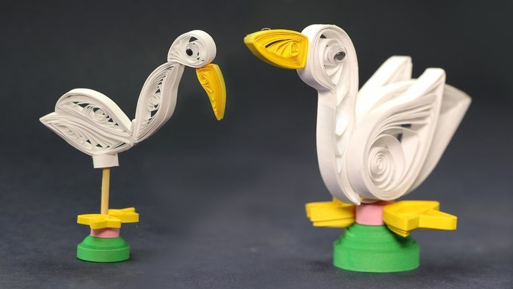 Paper Quilling Kids Crafts - Quilled Paper Duck Tutorial