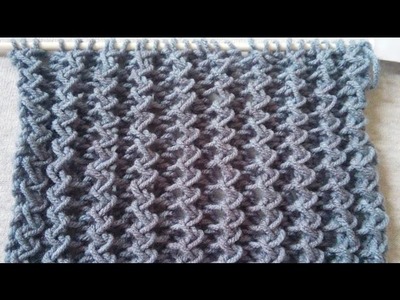 Pletenje - Uzorak cik-cak upletenih petlji| Knitting tutorial - Zig Zag Rib Stitch