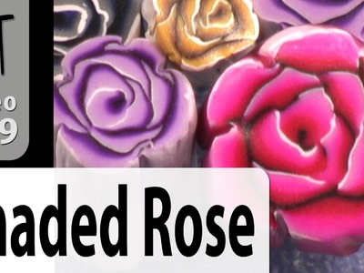 Shaded Rose Cane Polymer Clay Tutorial (Intro Vol-032-4)
