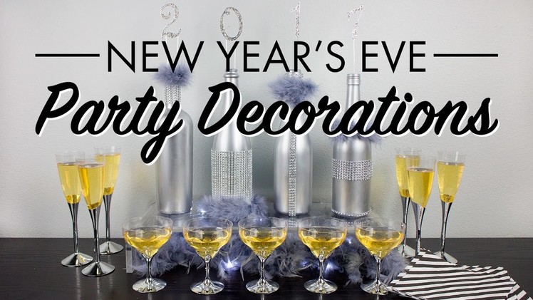 Spray Painted Bottles DIY for New Year's Eve Party Decorations | BalsaCircle.com