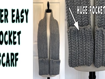 Super Easy Pocket Super Scarf Crochet Tutorial