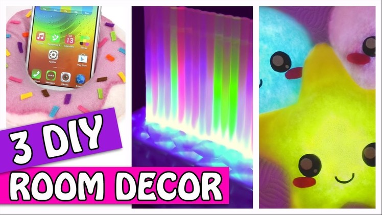 3 DIY ROOM DECOR - LIGHT PILLOW, LED LAMP AND PHONE HOLDER - Innova Crafts (compilation)