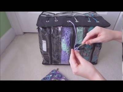 6 Skein Crocheting Organizer Holder Storage Knitting Yarn Craft Tote Bag Case