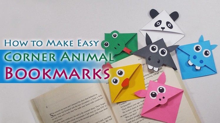 Animal Bookmarks: How to make Cute Animal Corner Bookmarks