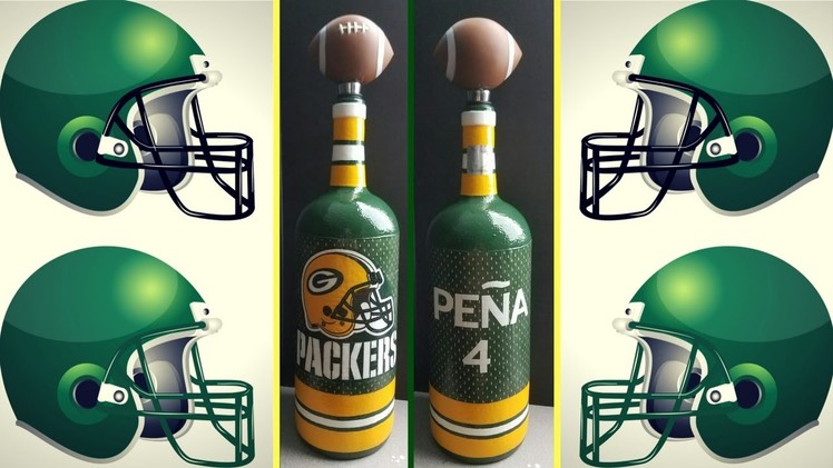 DIY Football Fan Decoupage Wine Bottle (HD)