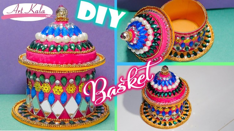 DIY How to Make a Basket from Recycled newspaper | Handmade Basket | Artkala