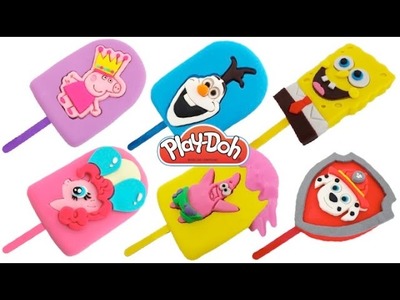 DIY How to Make Play Doh Ice Cream Popsicles Modelling Clay Learn Colors RL