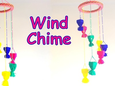 DIY -  How to make wind chime using yarn easily? Home decoration ideas.