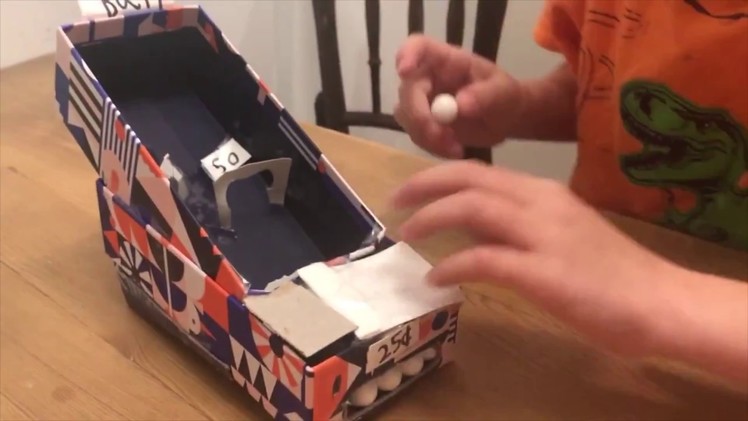 DIY Skee Ball game with a Warby Parker box