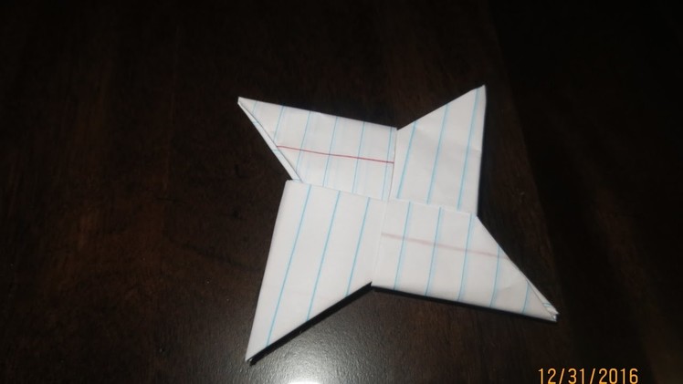How to make a paper ninja star Oragami Toturial EAZY!