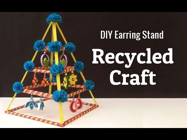 How to Make an Earring Holder From Cardboard | DIY Jewelry organizer
