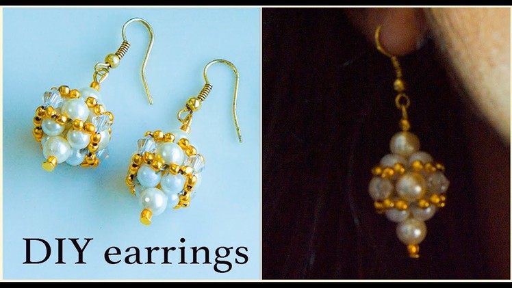 How to make pearl earrings | DIY pearl earrings| make pearl bridal earrings
