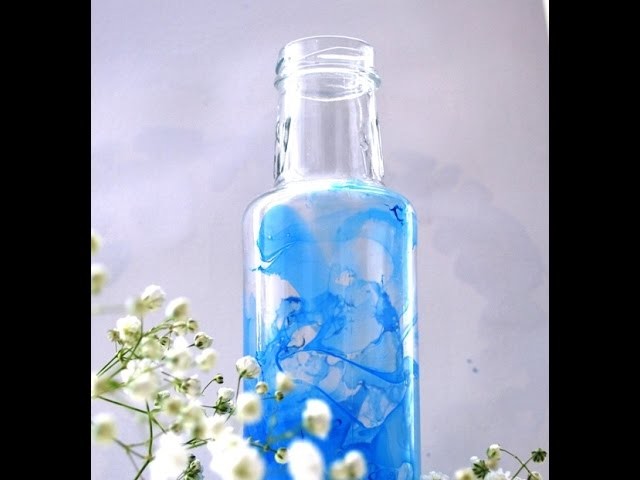 How to marble paint glass bottles