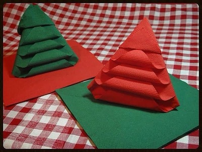 Napkin folding christmas tree DIY (Jelkica od salvete)