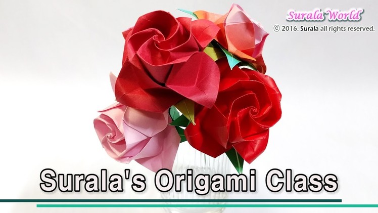 Origami - Rose (How to make a paper rose)