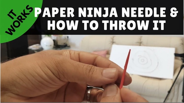 PAPER NINJA NEEDLE | HOW TO MAKE AND THROWING PAPER NINJA NEEDILE AT HOME
