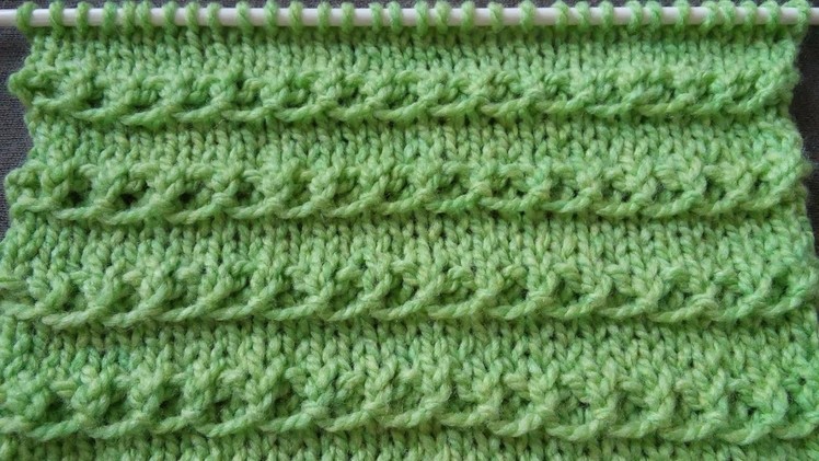 Pletenje - 8. Dekorativna reljefna šara | Knitting tutorial - Ridge Stitch
