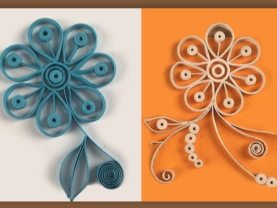 Quilling Designs | Wall Decorating Ideas | How To Make Looped Quilling Flowers