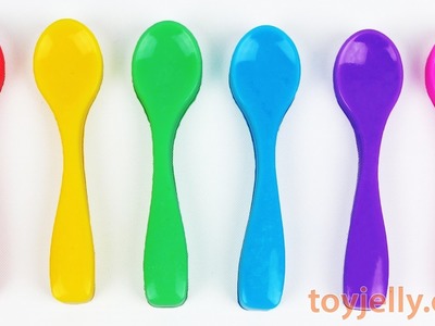 Spoon Pudding Recipe DIY How To Make Rainbow Spoon Milk Jelly Colors Bent Play Doh Clay Ice Cream