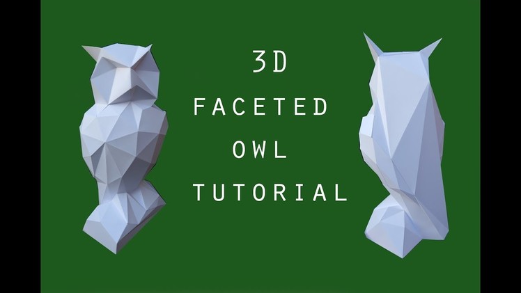 3d faceted owl - papercraft - tutorial - dutchpapergirl