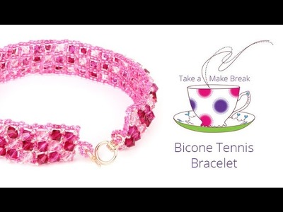 Bicone Tennis Bracelet | Take a Make Break with Sarah