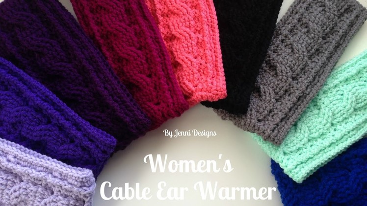 By Jenni Designs: Cable Ear Warmer