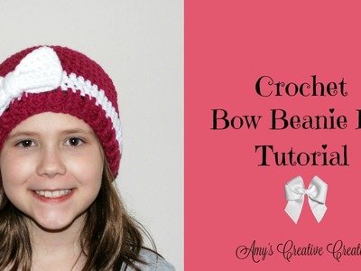 Crochet Bow Beanie Hat Tutorial