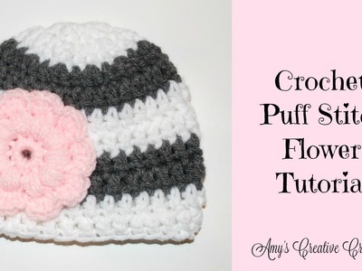Crochet Puff Stitch Flower Tutorial