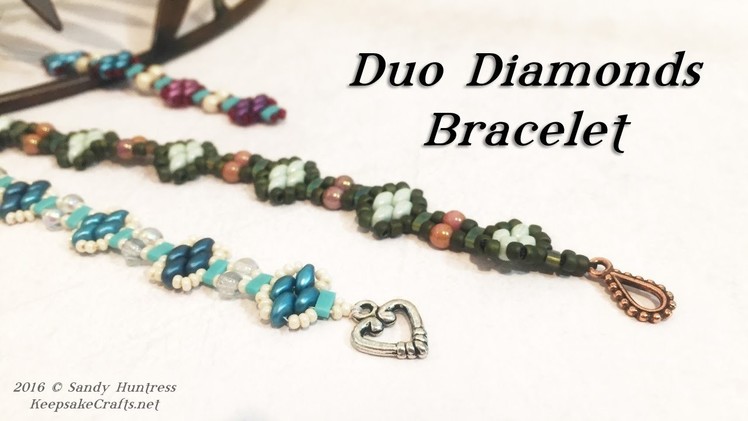 Duo Diamond Bracelet-Bead Weaving Jewelry Tutorial