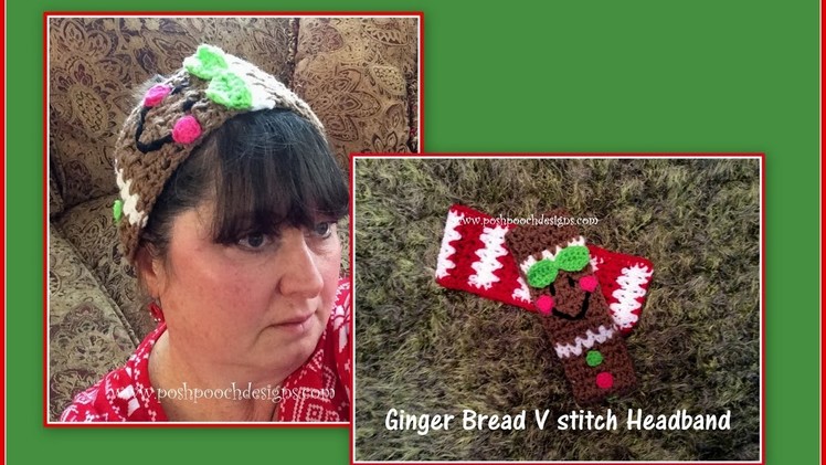 Gingerbread V Stitch Headband and Ear Warmer Pattern