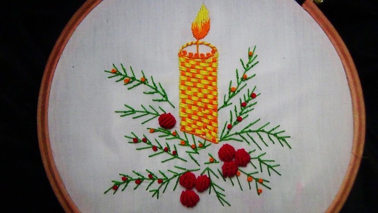 Hand Embroidery: Fern Stitch (Holiday Theme)