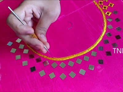 Hand embroidery tutorial for beginners | mirror work embroidery designs, embroidery stitches