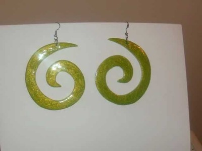 Handmade wood earrings
