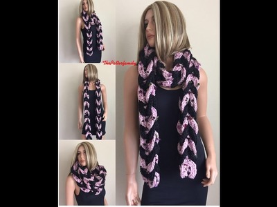 How to Crochet a Lucky Horseshoes Scarf Pattern #67│by ThePatterfamily
