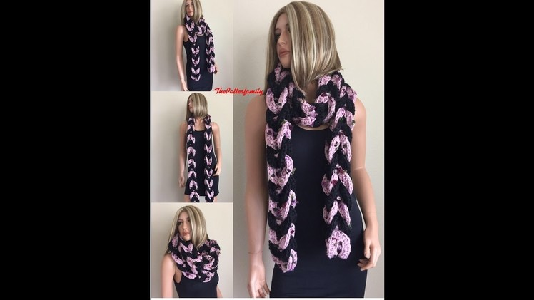 How to Crochet a Lucky Horseshoes Scarf Pattern #67│by ThePatterfamily