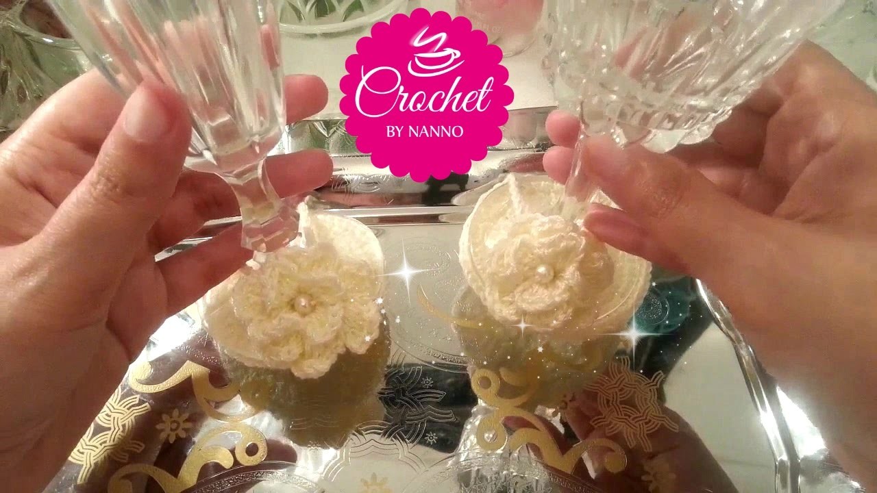 ☕ How to Crochet Decorations + #crochet_flower Romantic glass for all seasons  