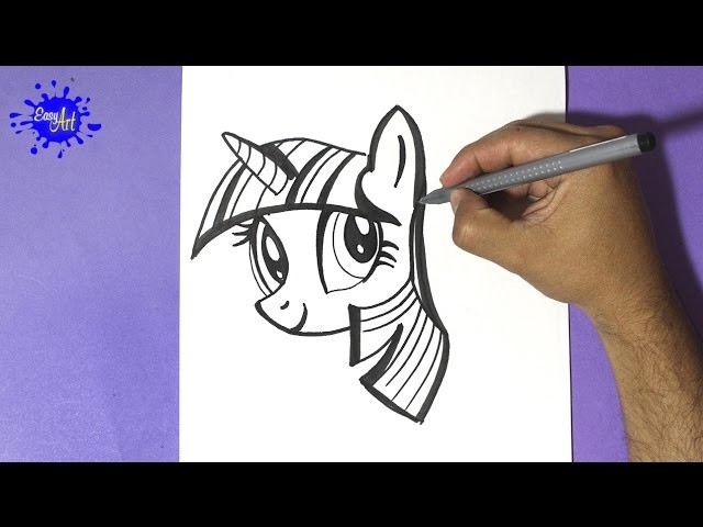 How to draw my little pony - Como dibujar a  twilight sparkle - how to draw twilight sparkle