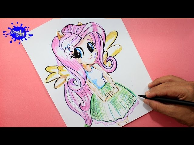 How to draw my little pony.Como dibujar a fluttershy my little pony. how to draw fluttershy mlp