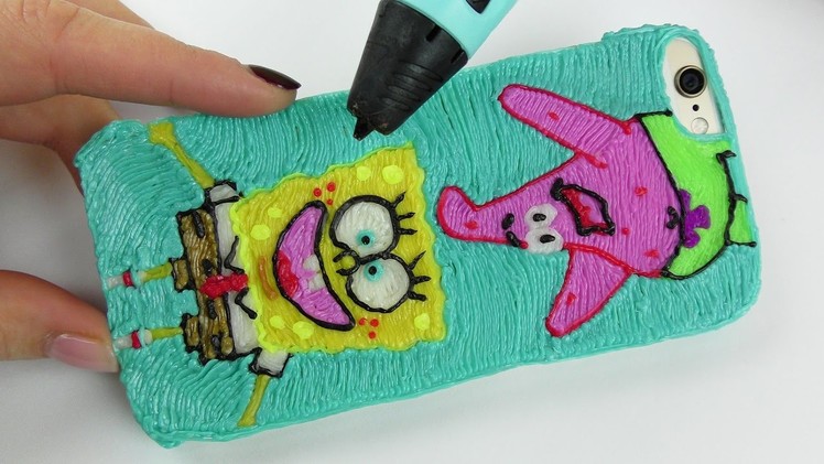 How to Draw Spongebob and Patrick Phone Case with 3D PEN Video for Kids
