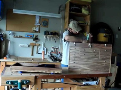How to make a dovetail toolchest Part 8 (Drawer Liners, Hardware & Pics.)