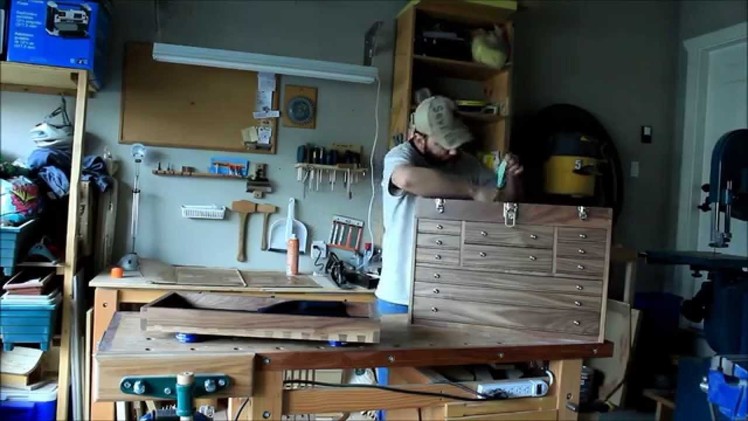 How to make a dovetail toolchest Part 8 (Drawer Liners, Hardware & Pics.)