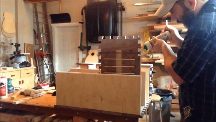 How to make a dovetail toolchest Part 4 (Complete Glue Up at 4x speed)