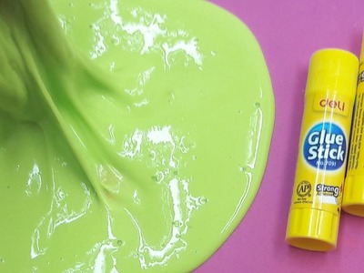 How To Make Fluffy Slime With Glue Sticks And Shaving Gel No Borax,Liquid Starch or Shampoo