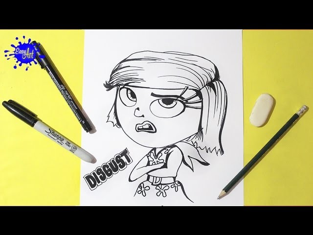 Inside Out l how to draw Disgust l intensa mente