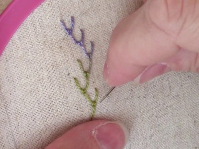 Knotted Feather Stitch